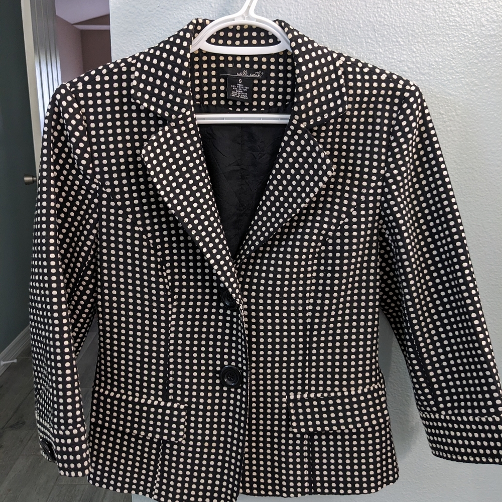 Black and white blazer